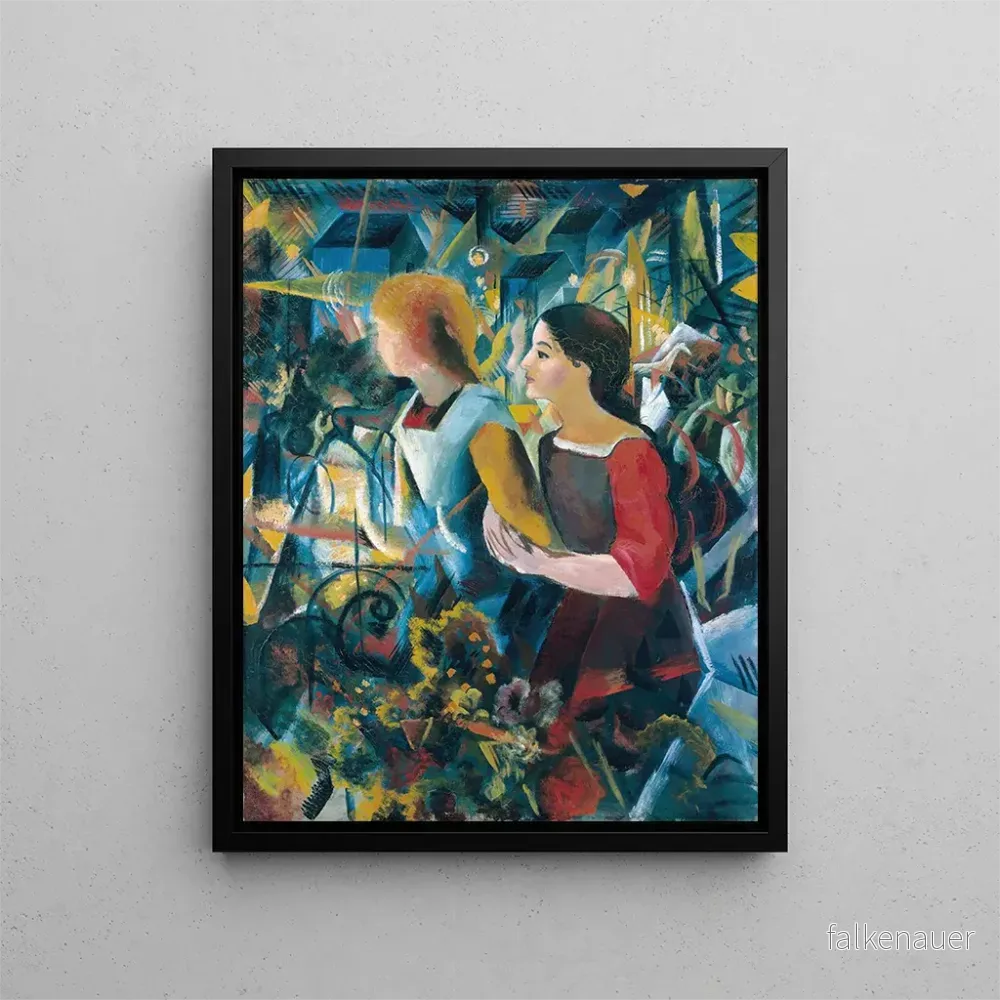 Målning Två flickor - August Macke | Konsttryck