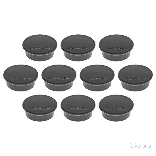 Magnetoplan färgmagnethållare 40 mm 10 föremål svart 4013695010885