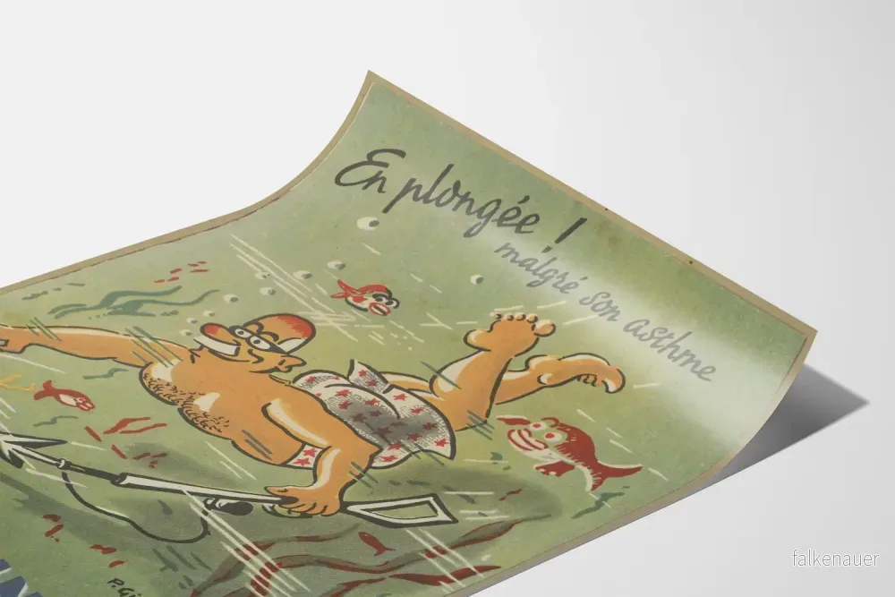 Vintageposter Dyspné-Inhal för originell väggdekoration - Bild 3