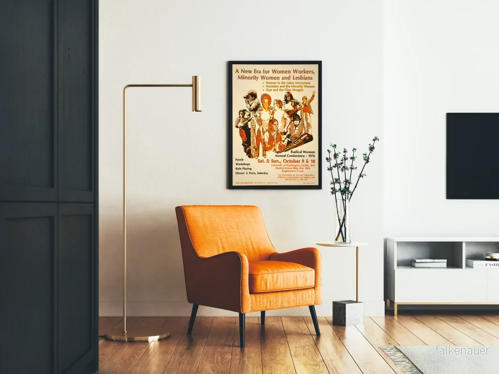 Vintageposter Konferens Radical Women 1976 - Engagerad väggdekoration - Bild 2