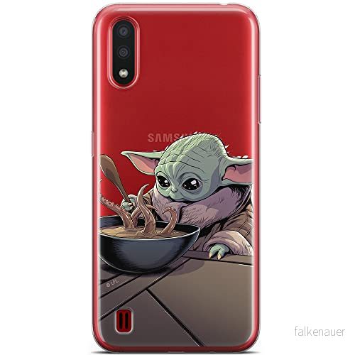 ERT GROUP mobiltelefonfodral för Samsung A01 originalt och officiellt licensierat Star Wars mönster Baby Yoda 027 optimalt anpassad till formen på mobiltelefonen, gedeeltelijk transparant 5904805087967