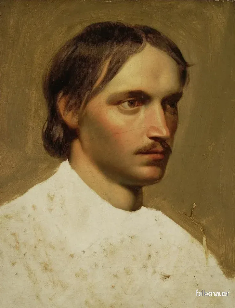 Målning Portrait av Wincenty Chochlik Wasilewski 1849-1897 - Artur Grottger | Konsttryck - Bild 2