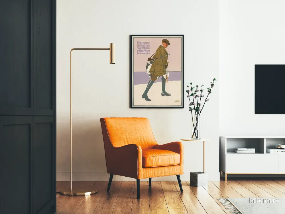 Vintageposter Hermann Scherrer Sporting Tailor München dekorativ - Bild 2