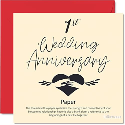 1 årsdagskort för make fru pojkvän flickvän första bröllopsdagen papper bröllopsdagskort kvinnor män hennes honom, 145 mm x gratulationskort fästmö 5059575941541 1 årsdagskort för make fru pojkvän flickvän första bröllopsdagen papper bröllopsdagskort kvinnor män hennes honom, 145 mm x gratulationskort fästmö 5059575941541