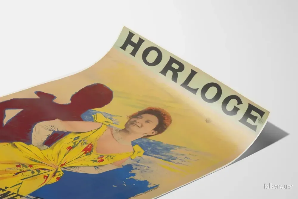 Vintageposter Irène Henry klocka för elegant väggdekoration - Bild 3
