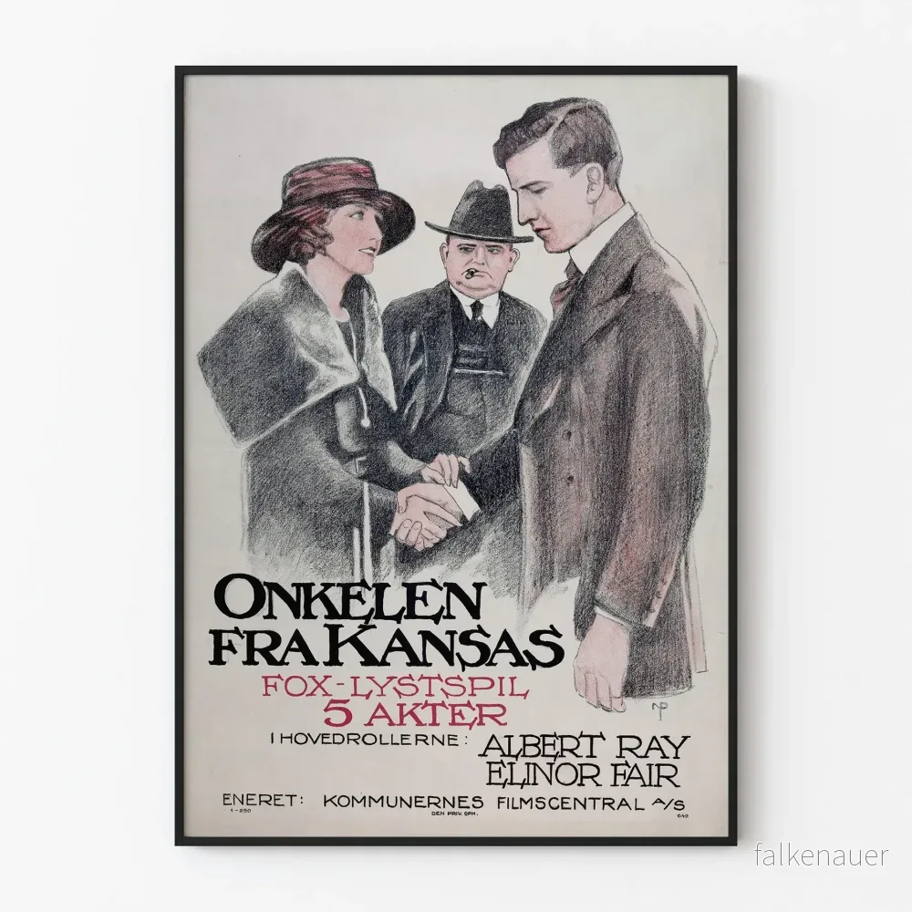 Vintageposter Onkelen från Kansas - Retro väggdekoration