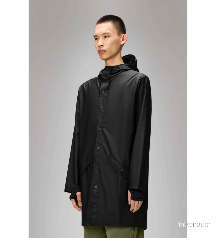 Rains Long Jacka Unisex Parka - Medium - Grön 5711747497095