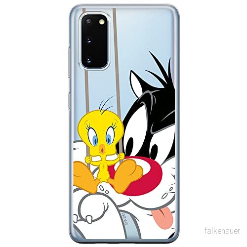 ERT GROUP mobiltelefonfodral för Samsung S20 FE / 5G originalt och officiellt licensierat Looney Tunes mönster Sylvester & Tweety 002, gedeeltelijk transparant 5903932104516