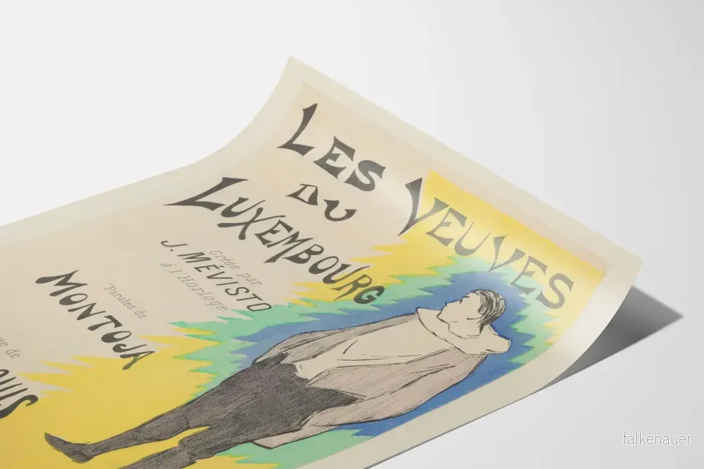 Vintageposter Les Veuves du Luxembourg - Konstnärlig väggdekoration - Bild 3