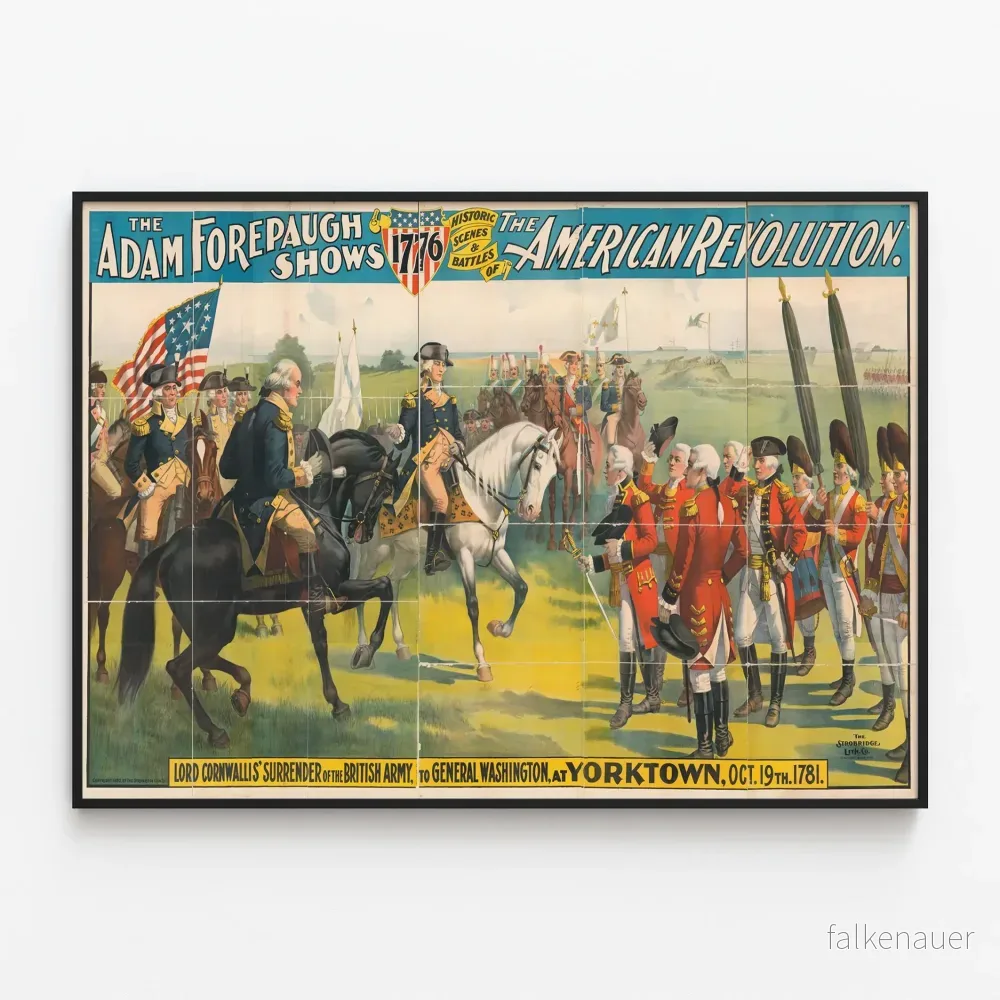 Historisk poster: Lord Cornwallis kapitulation i Yorktown 1781