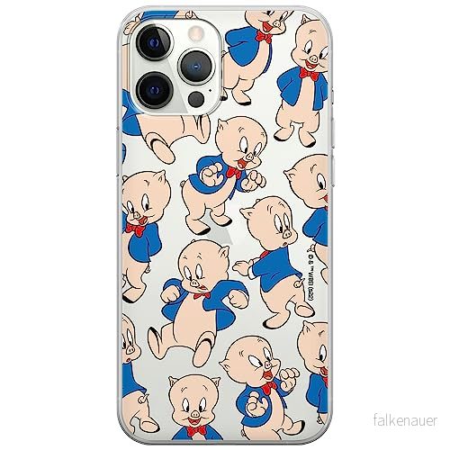 ERT GROUP mobiltelefonfodral för Iphone 12/12 PRO originalt och officiellt licensierat Looney Tunes mönster Porky Pig 001 optimalt anpassad till formen på mobiltelefonen, gedeeltelijk transparant 5905511617967