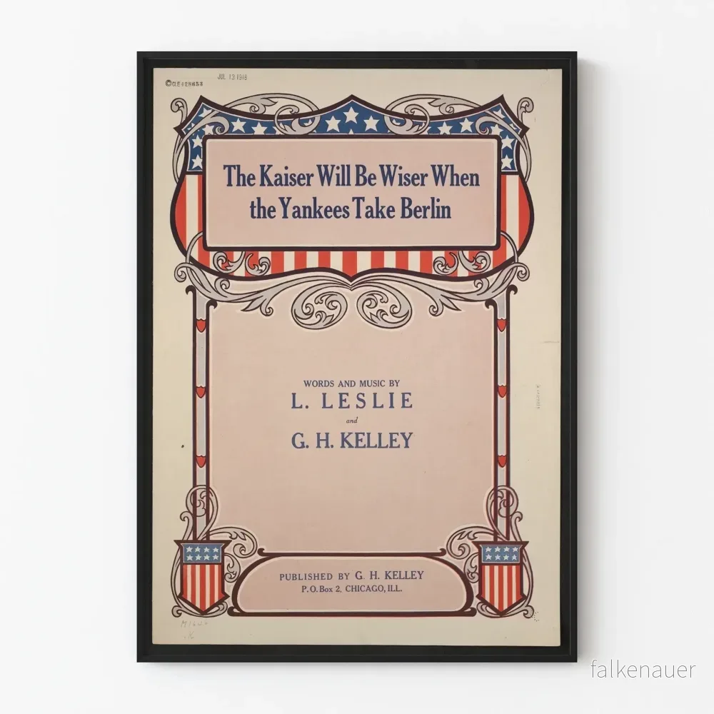 Vintageposter med patriotisk amerikansk design för väggdekoration