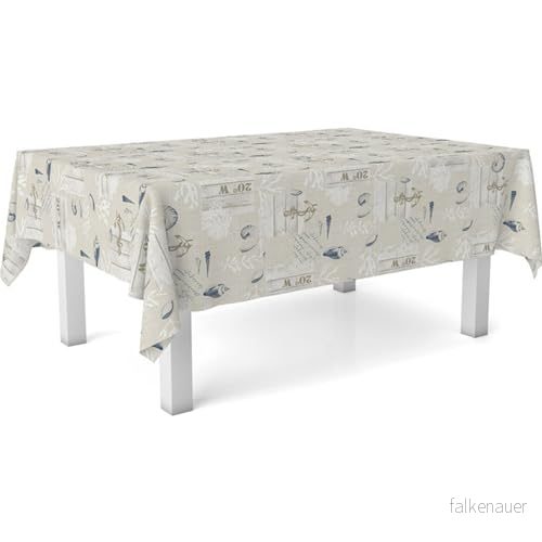 ECOMMERC3 Rektangulär bordsduk vaxduk storlek 260 x 140 cm stil, hållbarhet och lätt att rengöra för ditt bord oljeduk fläckbeständig vattentät 8435767361903