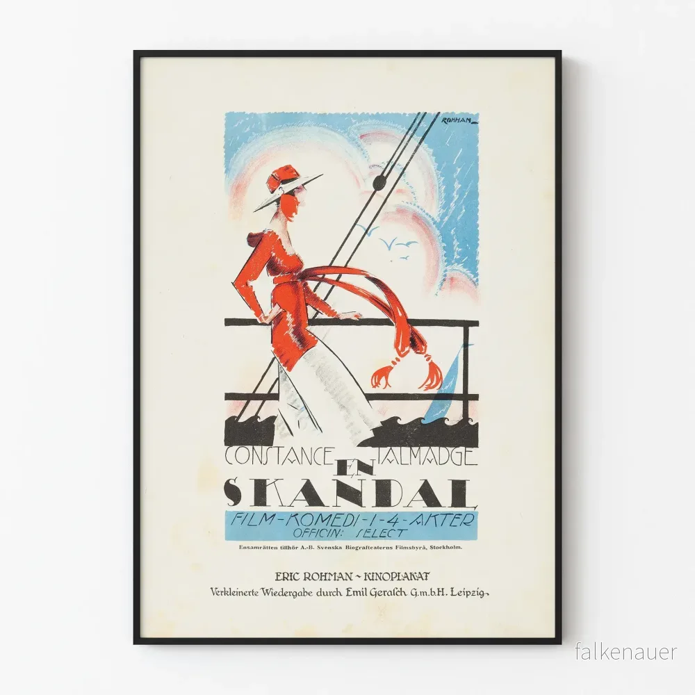 Vintageposter Scandal – Elegant väggdekoration i art déco-stil