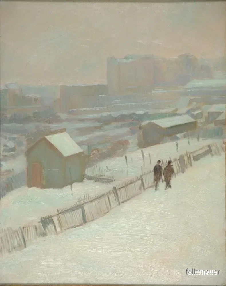 Målning La Neige à Montmartre - Charles Marie Dulac | Konsttryck - Bild 2