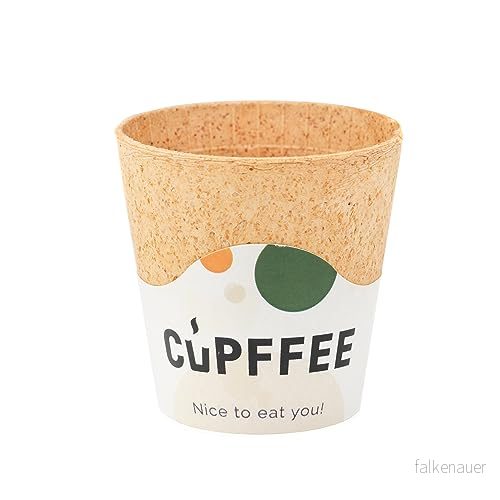 Wisefood ätbara kaffekoppar för kaffe paket med 12, 220 ml kaffekoppar, efterrätt, våffelkoppar idealiskt alternativ till plast, papper eller engångskoppar 4260623989427