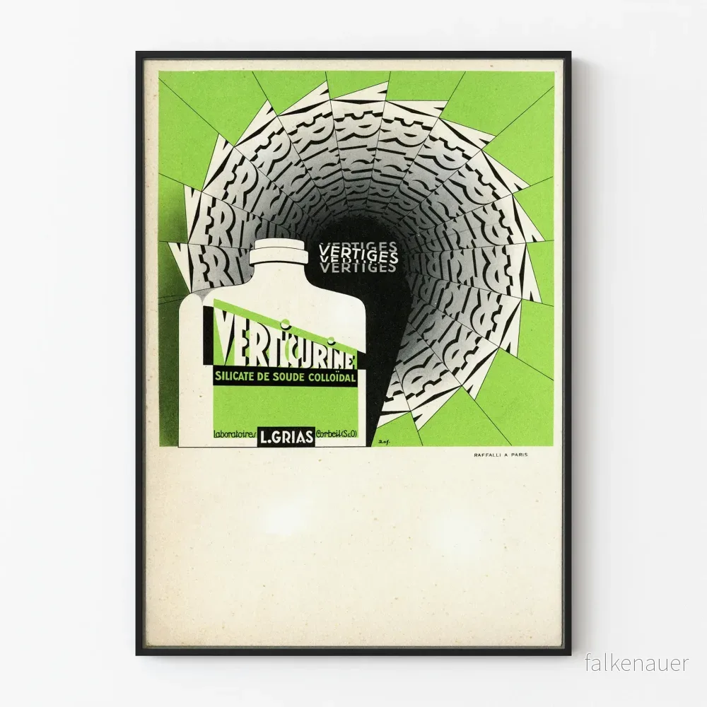 Vintage reklamposter Verticurine för väggdekoration