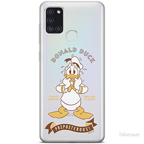 ERT GROUP mobiltelefonfodral för Samsung A21s originalt och officiellt licensierat Disney mönster Donald 004 optimalt anpassad till formen på mobiltelefonen, gedeeltelijk transparant 5903040262641