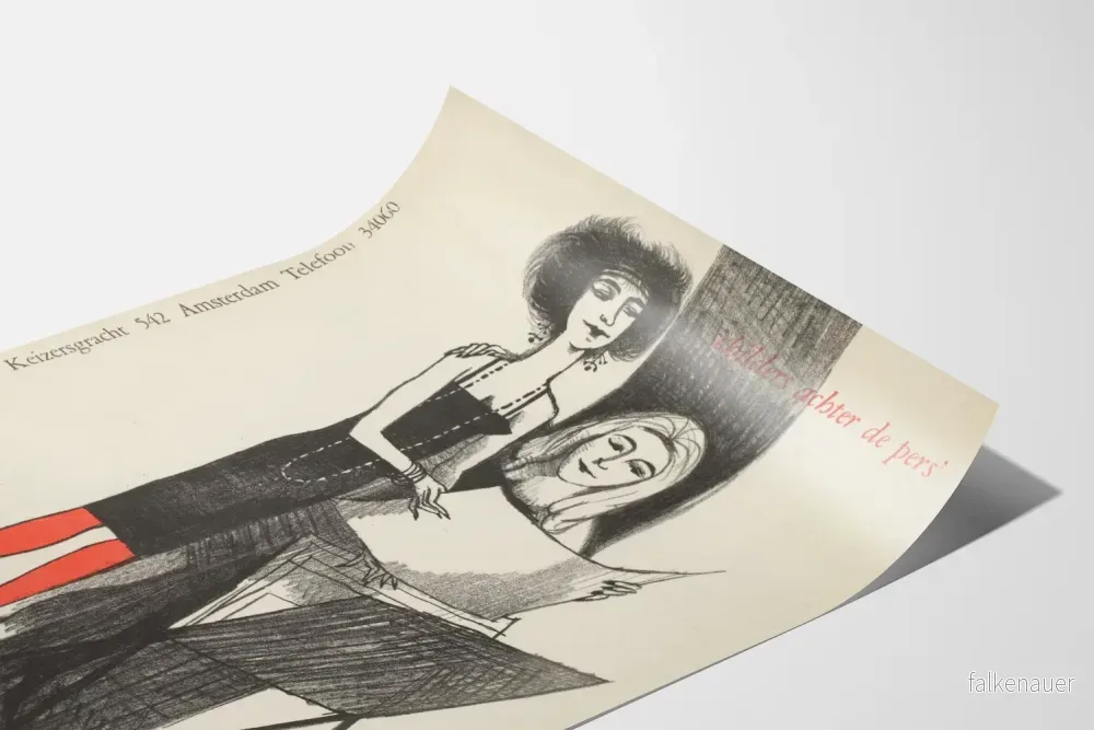 Utställningsposter för konstnärlig Schilders Achter de Pers i vintage-stil - Bild 3