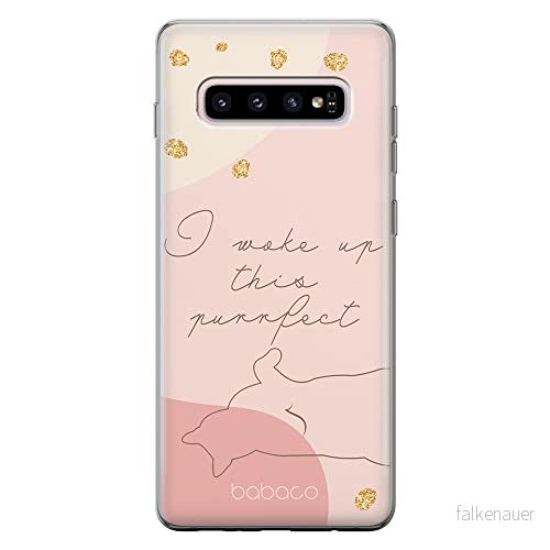 ERT GROUP mobiltelefonfodral för Samsung S10 PLUS originalt och officiellt licensierat Babaco mönster Cats 008 optimalt anpassad till formen på mobiltelefonen, fodral tillverkad av TPU plast 5905131106025
