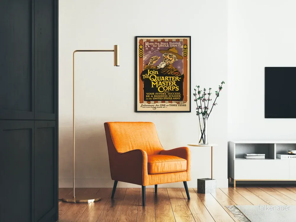 Vintage militär poster Quartermaster Corps väggdekoration - Bild 2