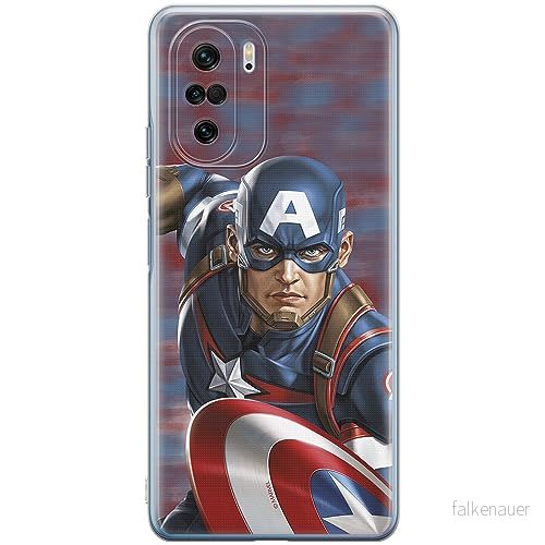 ERT GROUP mobiltelefonfodral för Xiaomi MI 11i/ REDMI K40/K40 PRO/POCO F3/ F3 PRO originalt och officiellt licensierat Marvel mönster Capitan America 022, fodral tillverkad av TPU plast 5905511894917