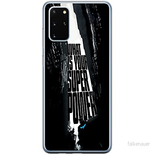 ERT GROUP mobiltelefonfodral för Samsung S20 PLUS / S11 originalt och officiellt licensierat DC mönster Batman 001 Vit optimalt anpassad till formen på mobiltelefonen, fodral tillverkad av TPU plast 5903537535814