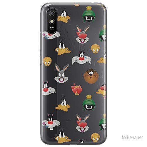 ERT GROUP mobiltelefonfodral för Xiaomi REDMI 9A originalt och officiellt licensierat Looney Tunes mönster 007 optimalt anpassad till formen på mobiltelefonen, gedeeltelijk transparant 5903040367353