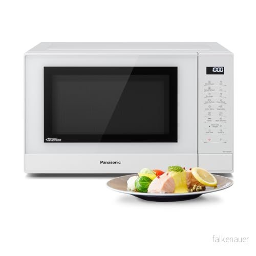 Panasonic NN ST45KWEPG Solo mikrovågsugn, 32 l, växelteknik, 1 000 W, roterande bricka 34 cm, 21 program, Turbo avfrostning, juniormeny, vit version SV 5025232893737