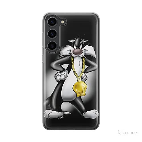ERT GROUP mobiltelefonfodral för Samsung S23 originalt och officiellt licensierat Looney Tunes mönster Sylvester 002 optimalt anpassad till formen på mobiltelefonen, fodral tillverkad av TPU plast 5905511434113