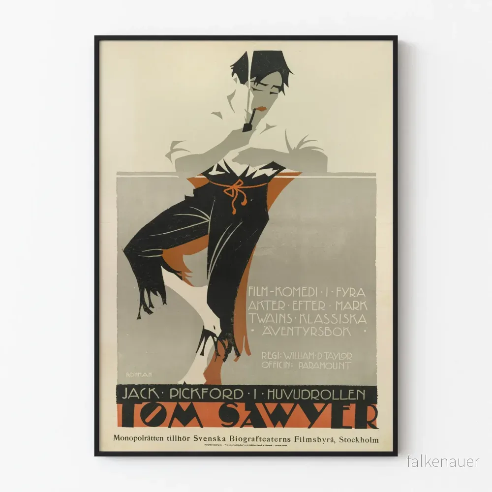 Vintageposter Tom Sawyer retro väggdekoration Vintageposter Tom Sawyer retro väggdekoration