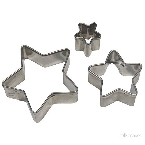 PME rostfritt stål stjärnskärare, set med 3, silver, 5 x 1,2 cm 5060281180049