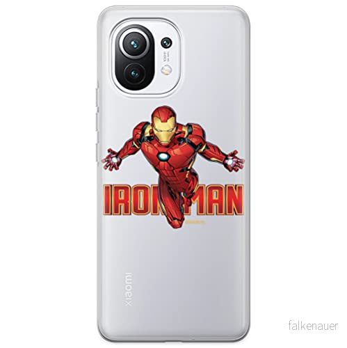 ERT GROUP mobiltelefonfodral för Xiaomi 11 originalt och officiellt licensierat Marvel mönster Iron Man 030 optimalt anpassad till formen på mobiltelefonen, gedeeltelijk transparant 5904805152610