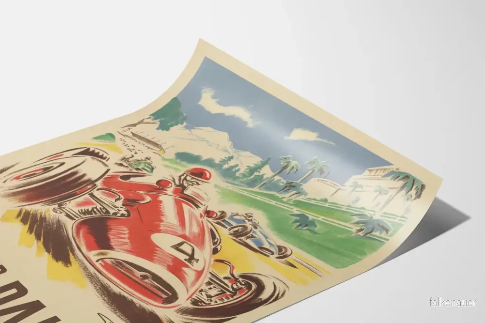 Retroaffisch för Grand Prix de Pau - Poster för vintage bilracing - Bild 3