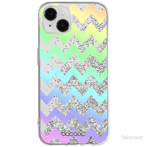 ERT GROUP mobiltelefonfodral för Apple Iphone 14 PLUS originalt och officiellt licensierat Babaco mönster Zigzag 001 optimalt anpassad till formen på mobiltelefonen, med glitter overflow effekt 5905511614195