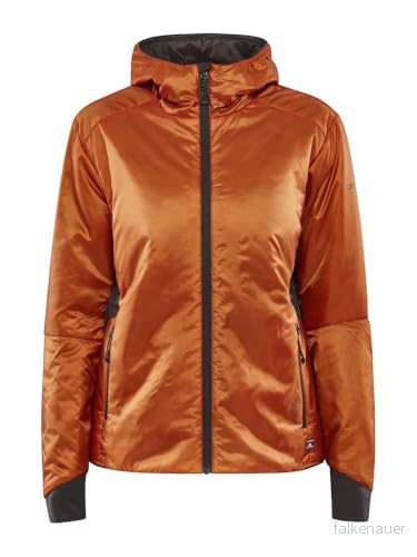 Craft ADV EXPLORE LIGHTWEIGHT Lätt jacka för kvinnor M Chestnut Packbar utomhusjacka PrimaLoft isolering 2 fickor med dragkedja huva stretchinsatser vandringsjacka 7318573950589