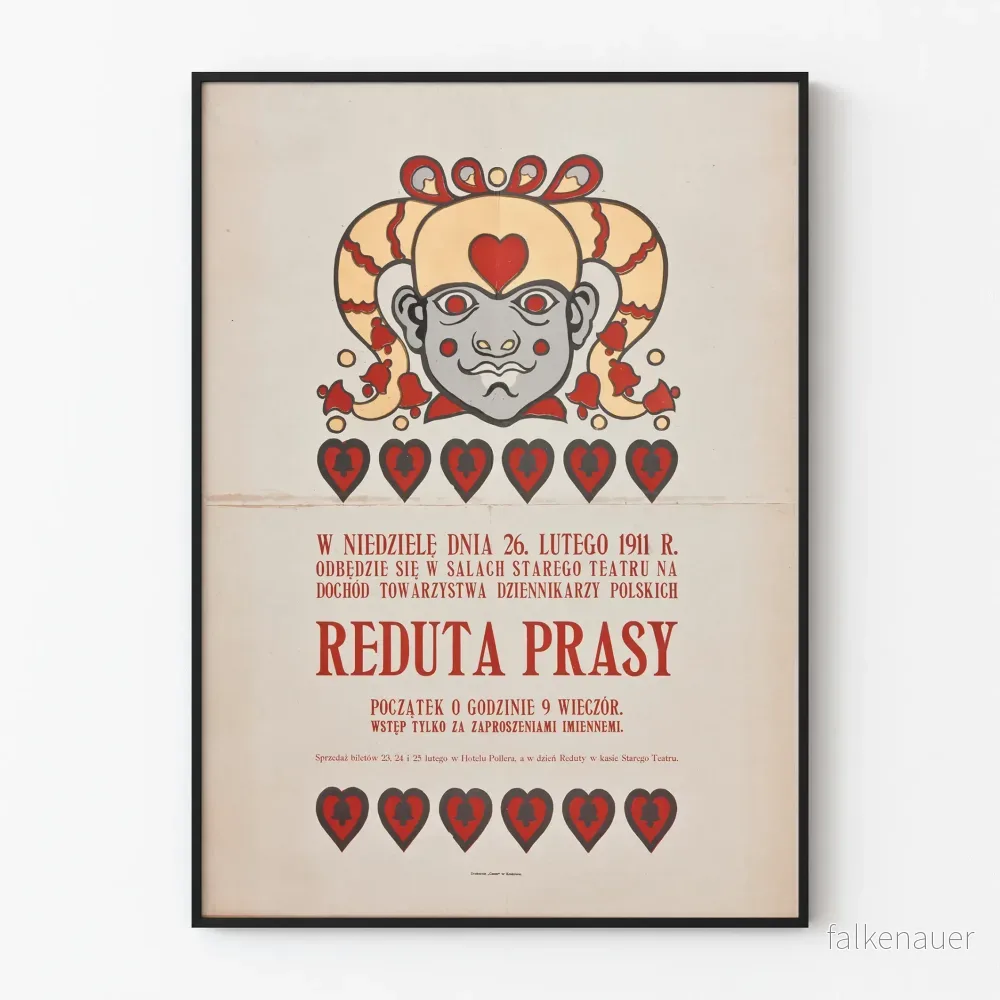 Vintageposter Reduta Prasy dekorativ för teatersalongen