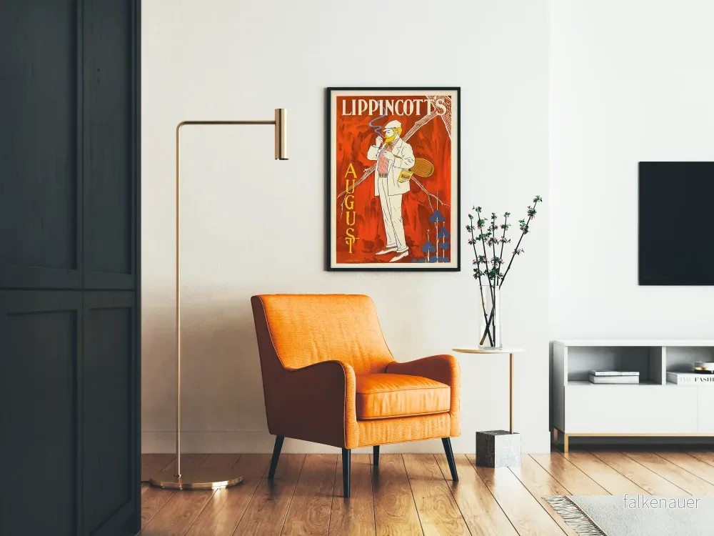 Vintageposter Lippincott’s augusti – Retro väggdekoration - Bild 2
