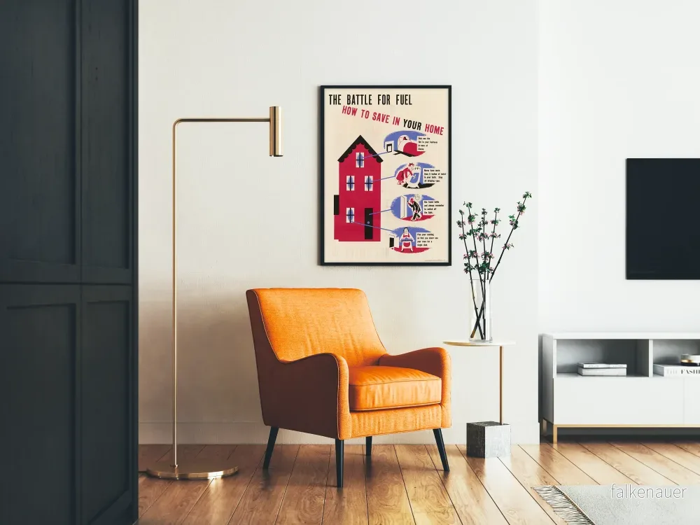 Vintageaffisch för energibesparing hemma - Bild 2