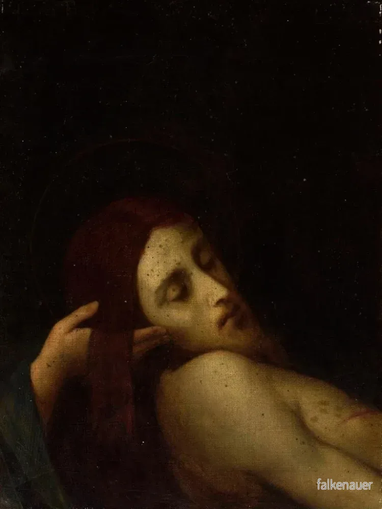 Målning Tête du Christ, fragment de la Pietà - Pantaleon Szyndler | Konsttryck - Bild 2