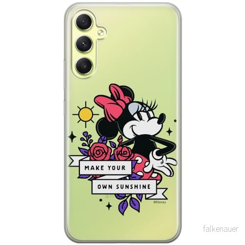 ERT GROUP mobiltelefonfodral för Samsung A34 5G originalt och officiellt licensierat Disney mönster Minnie 073 optimalt anpassad till formen på mobiltelefonen, gedeeltelijk transparant 5905795025168