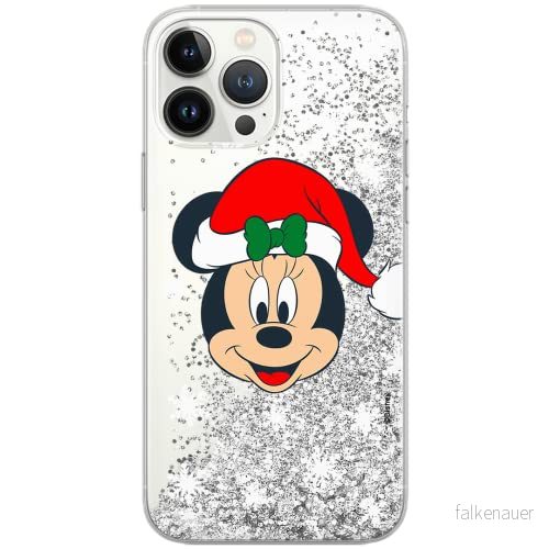 ERT GROUP mobiltelefonfodral för Apple Iphone 12 PRO MAX originalt och officiellt licensierat Disney mönster Minnie 061 Vit optimalt anpassad till formen på mobiltelefonen, med glitter overflow effekt 5903040383186