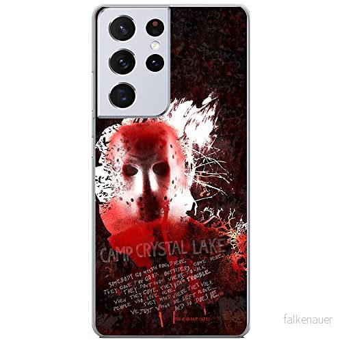 ERT GROUP mobiltelefonfodral för Samsung S21 ULTRA originalt och officiellt licensierat Horror mönster Friday the 13th 016 anpassad till formen på mobiltelefonen, fodral tillverkad av TPU plast 5905511117795