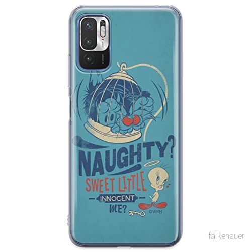 ERT GROUP mobiel telefoonhoesje voor Xiaomi REDMI NOTE 10 5G / POCO M3 PRO origineel en officieel erkend Looney Tunes patroon Sylvester & Tweety 001, hoesje is gemaakt van TPU 5904805616501