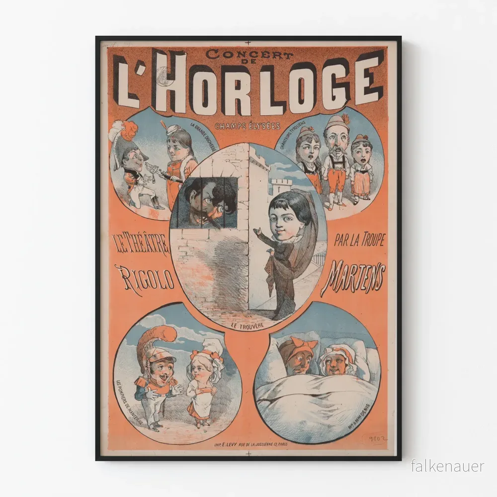Vintageposter av Konsert vid Klockan av Martensensemblen