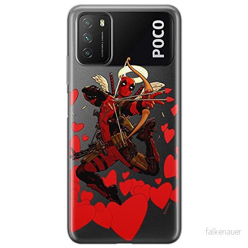 ERT GROUP mobiltelefonfodral för Xiaomi REDMI 9T originalt och officiellt licensierat Marvel mönster Deadpool 011 optimalt anpassad till formen på mobiltelefonen, gedeeltelijk transparant 5904805604331