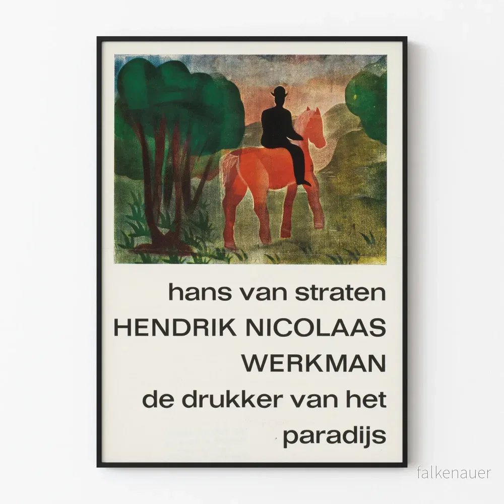 Dekorativ affisch Hendrik Nicolaas Werkman Häst och Ryttare Dekorativ affisch Hendrik Nicolaas Werkman Häst och Ryttare