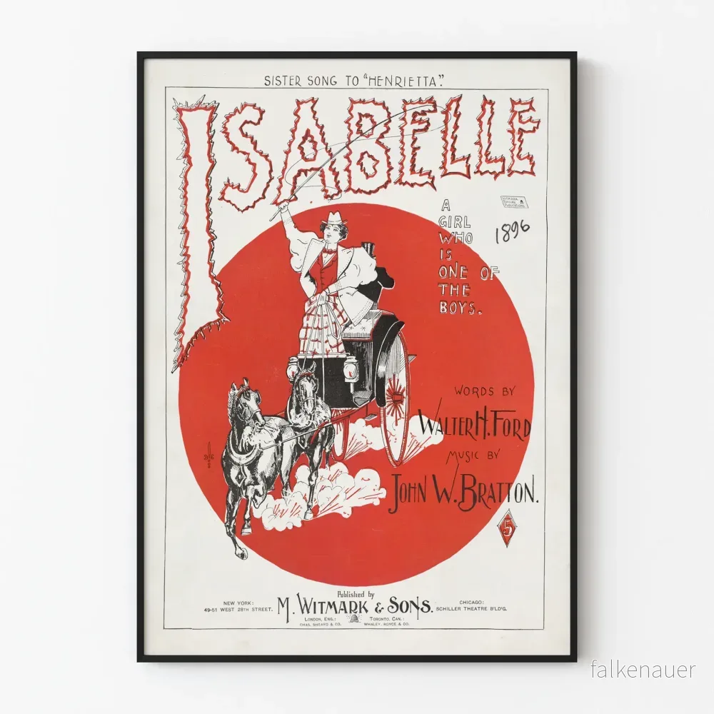 Vintageposter Isabelle 1896 dekorativ och konstnärlig