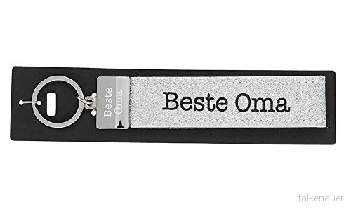 Depesche 004298 005 slingor nyckelring av filt, med graverad metallkant och kultiverat tryck, bästa farmbandets röd, ca 18,7 x 4,4 1 cm 4010070335304