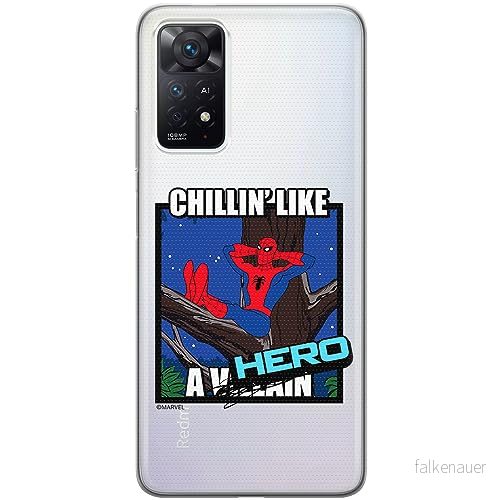ERT GROUP mobiltelefonfodral för Xiaomi REDMI NOTE 11 PRO 5G/ 4G originalt och officiellt licensierat Marvel mönster Spider Man 033, gedeeltelijk transparant 5905795009069